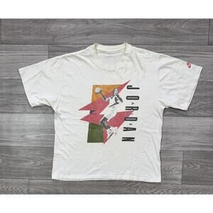 1990S Air Michael Jordan White T-Shirt Single Stitch